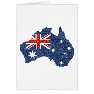 sekvin australisk flagga hälsningskort