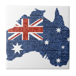sekvin australisk flagga kakelplatta