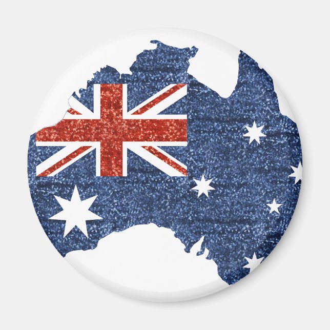 sekvin australisk flagga magnet (Framsidan)