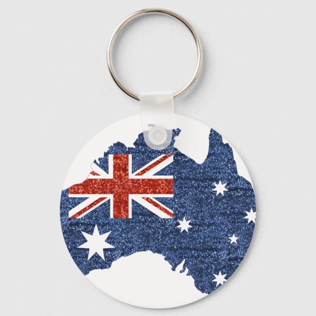 sekvin australisk flagga nyckelring (Framsida)