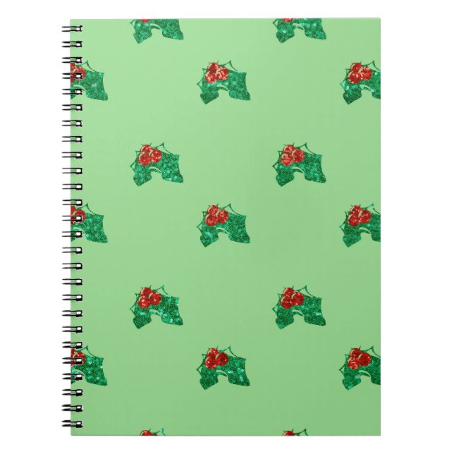 sekvin christmas Holly Anteckningsbok (Framsidan)