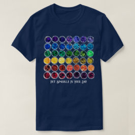 Sekvin-Gnistra Anpassa textblå bomull T Shirt