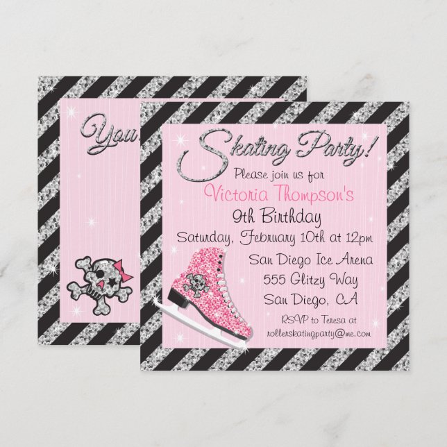 Sekvin Skall på isfär-gruppinbjudningar Inbjudningar (Fram/baksida)