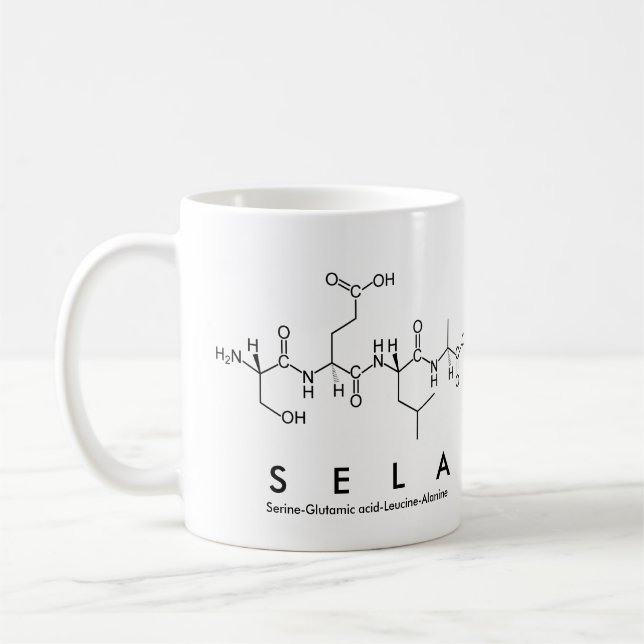 Sela peptide namn mugg (Vänster)