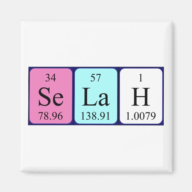 Selah Periah bord namn magnet (Framsidan)