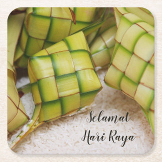 Selamat Hari Raya drinkkustfartyg Underlägg Papper Kvadrat