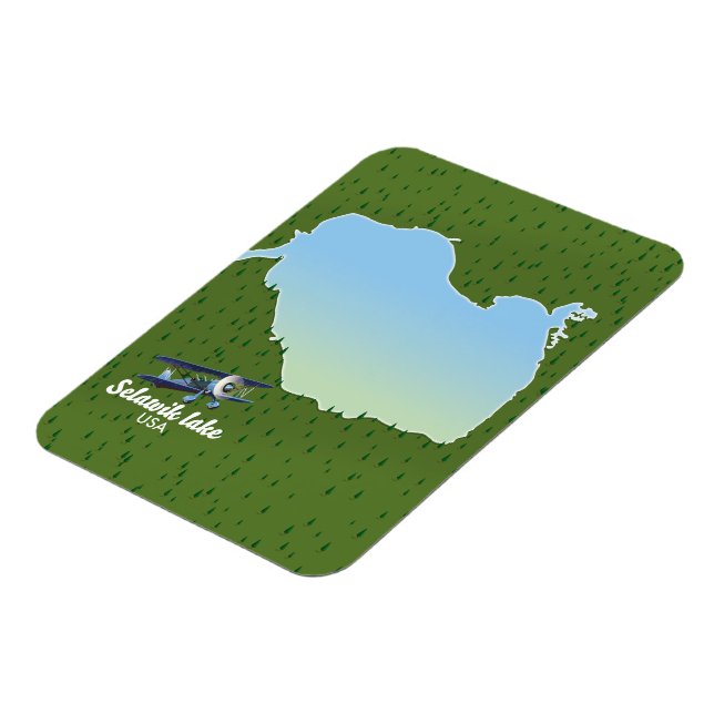 Selawiksjön Alaska karta Magnet (Vänstra Sidan)