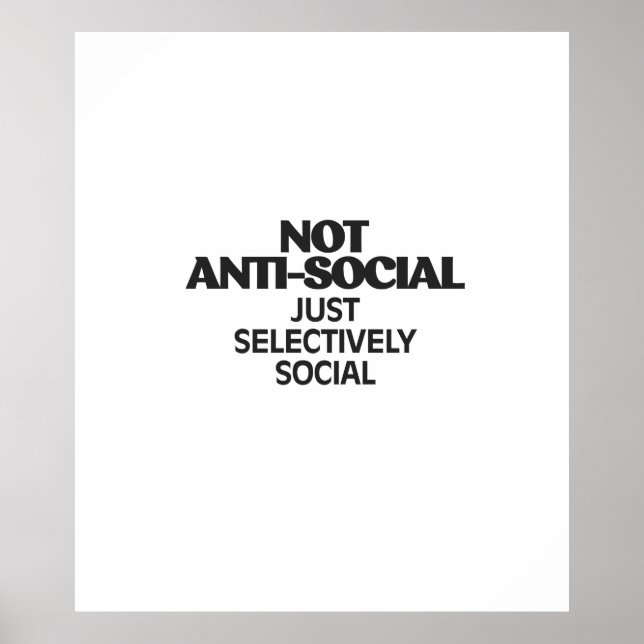 Selectively Social Statement Typography Design Poster (Framsidan)