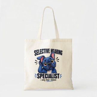 Selektiv hörsel Frenchie Hundmamma Illustration Tygkasse