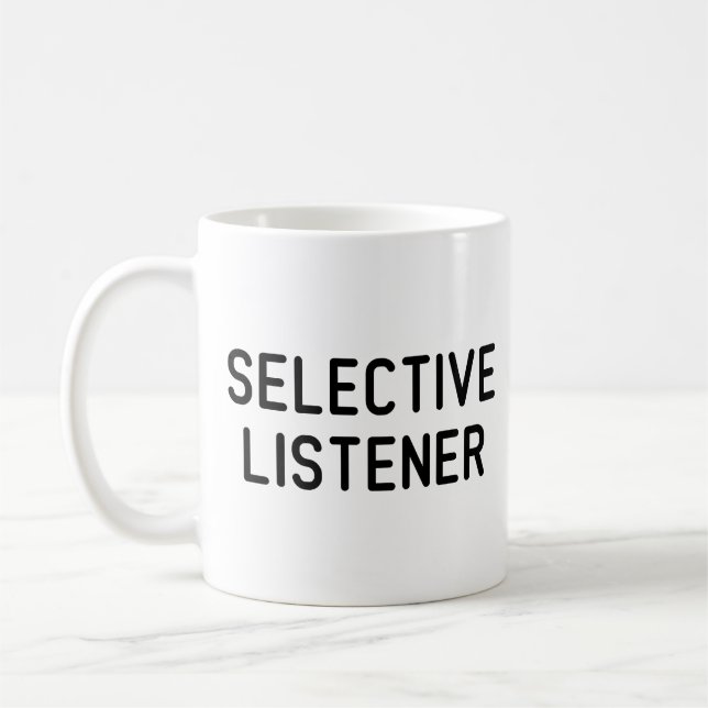 Selektiv lyssnare kaffemugg (Vänster)