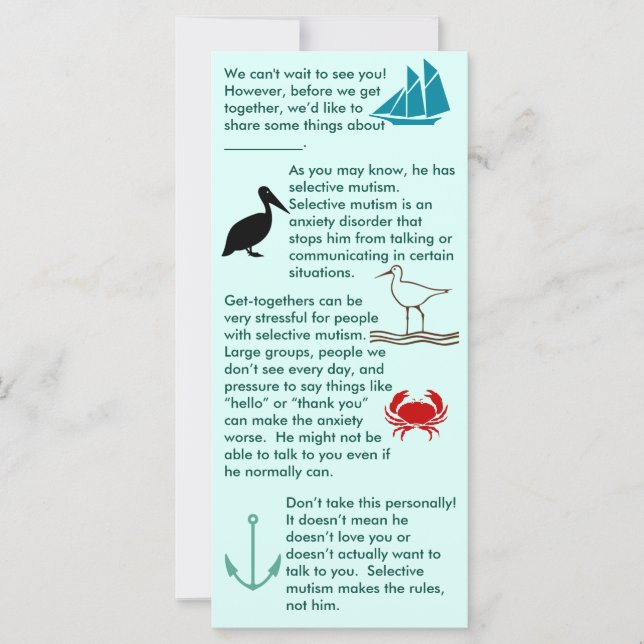 Selektiv mentalitet Samla ihop ett platt kort (Framsida)