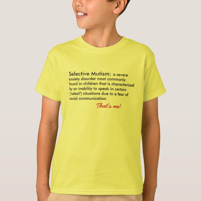 Selektiv Mutism definition Tee (Framsida)