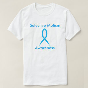 Selektiv Mutism medvetenhetbandT-tröja Tee Shirt
