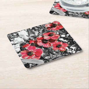 Selektiv skönhet - Anemone Blommars Papper Underlä Underlägg Papper Kvadrat