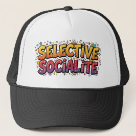 Selektiv socialperson Retro serietidning Pop art Keps