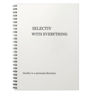 Selektivt minimalistisk väggkonst anteckningsbok