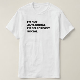 Selektivt social-citat t shirt