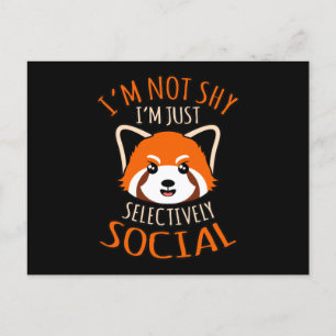 Selektivt Social Red Pandas Pet Animal Panda Lov Vykort