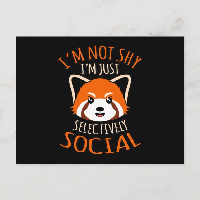 Selektivt Social Red Pandas Pet Animal Panda Lov Vykort (Framsida)
