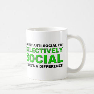 Selektivt social rolig mugg