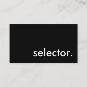 selektor. visitkort