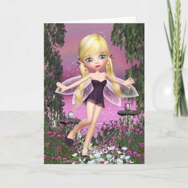 Selena Fairy Hälsning Card Kort (Framsida)