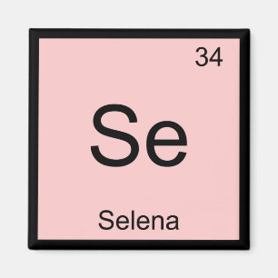 Selena Namn kemi Inslag Periodic Bord Magnet
