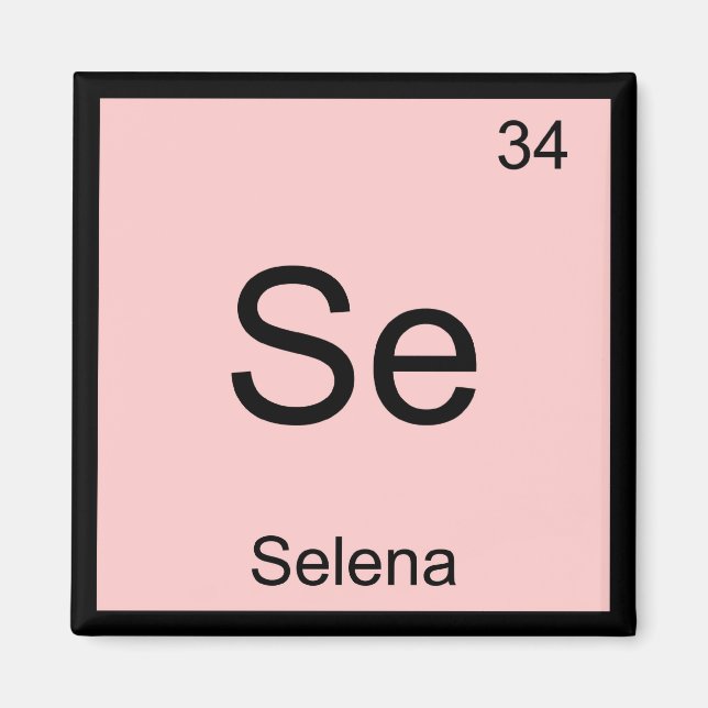 Selena Namn kemi Inslag Periodic Bord Magnet (Framsidan)