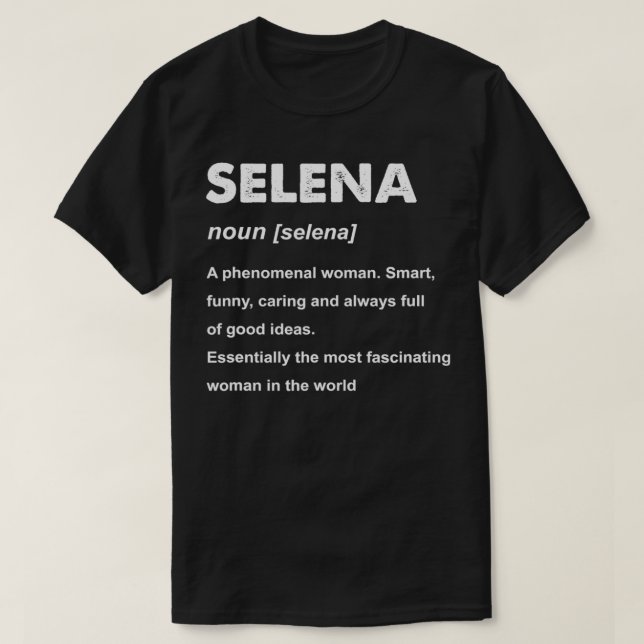 Selena Namn T Shirt (Design framsida)