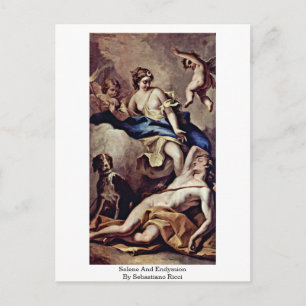 Selene och Endymion, av Sebastiano Ricci Vykort