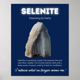 Selenite Stone Crystal: Poster