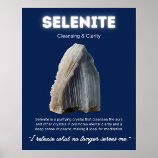 Selenite Stone Crystal: Poster