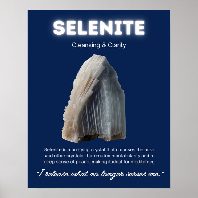 Selenite Stone Crystal: Poster (Framsidan)