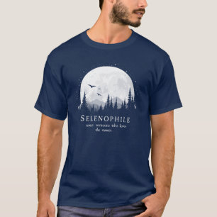 Selenophile Definition Outdoorsy Måne Älskare T Shirt
