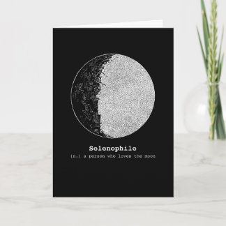 Selenophiles Kärlek Måne Måne Älskare Kort