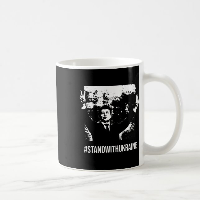 Selenskyj Stå med Ukraina Stoppa krig Stöd Ukraina Kaffemugg (Höger)