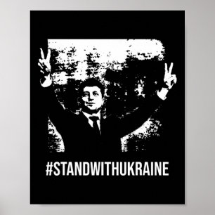 Selenskyj Stå med Ukraina Stoppa Krig Stöd Ukraina Poster