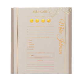Self Care classic Planner gold luxury watercolo Anteckningsblock