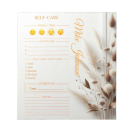 Self Care classic Planner gold luxury watercolor  Anteckningsblock