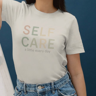 Self Care, Cozy Typography, Warm Aesthetic T Shirt