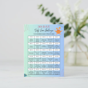 SELF-CARE UTMANING POSTCARDS - Personalize for Biz Vykort