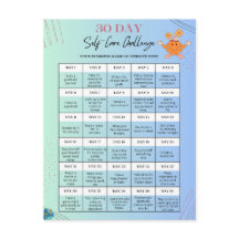 SELF-CARE UTMANING POSTCARDS - Personalize for Biz