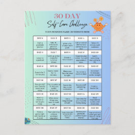 SELF-CARE UTMANING POSTCARDS - Personalize for Biz Vykort
