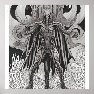Self Coloring Dragon Gud Poster