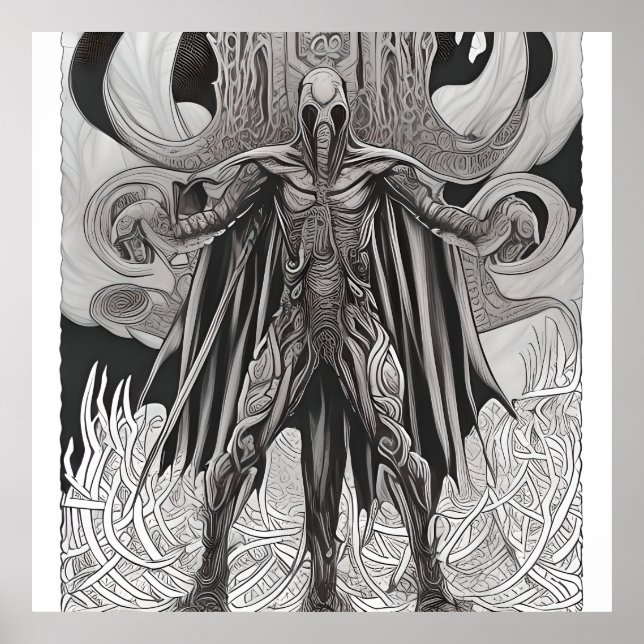 Self Coloring Dragon Gud Poster (Framsidan)