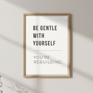 Self Compassion Decor. Mental Wellness Poster