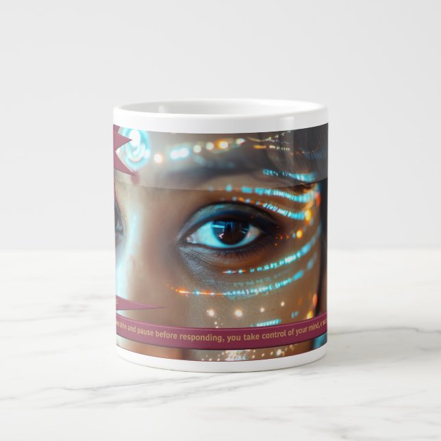 "Self-Control Is YOUR SuperPower" Jumbo Mugg (Framsidan)