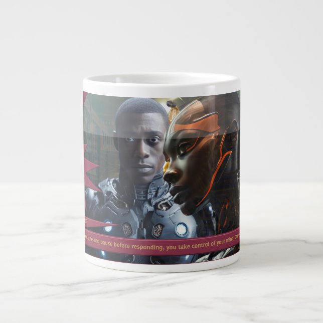 "Self-Control Is YOUR SuperPower" Jumbo Mugg (Framsidan)