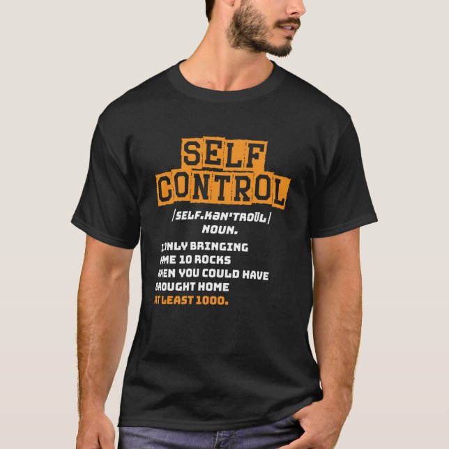 Self Control Rockhounding Sten Collection Geologi T Shirt (Framsida)