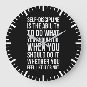 Self-Discipline - Gym, Hustle, Success Mindset Stor Klocka